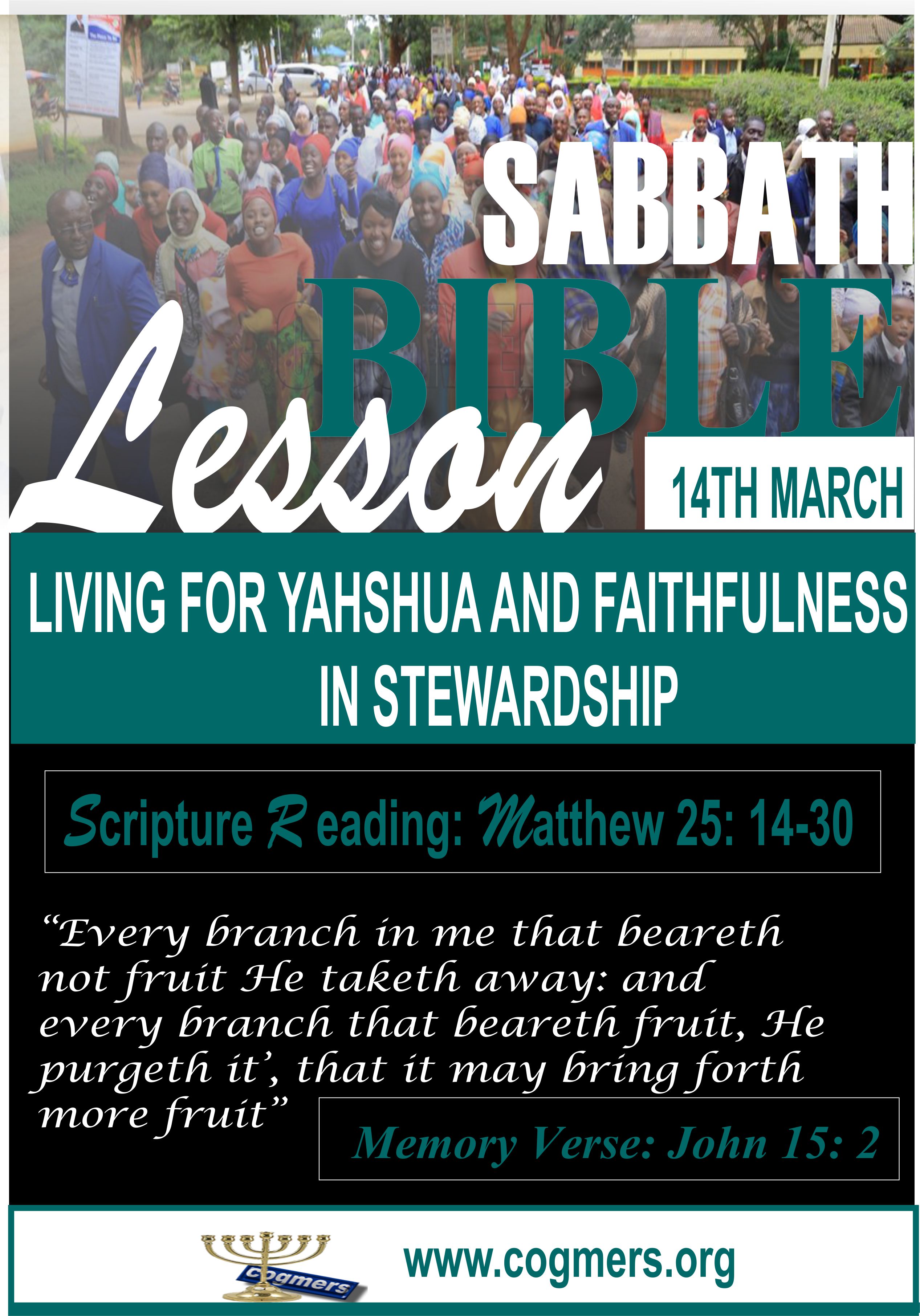 Living for Yahshua and Faithfulness in Stewardship