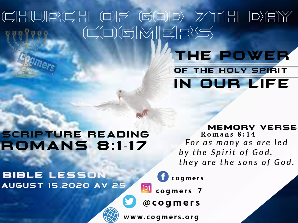 THE POWER OF THE HOLY SPIRIT IN OUR LIFE..